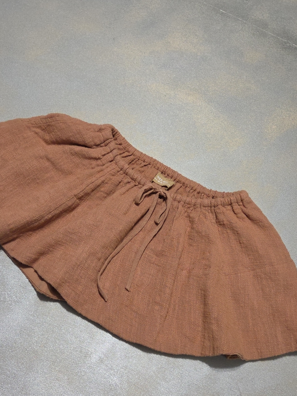 Free People Rust-Toned Brown Flared Skater Skirt
